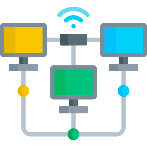 One to Many LAN/Intranet Structure with Internet and Wi-Fi